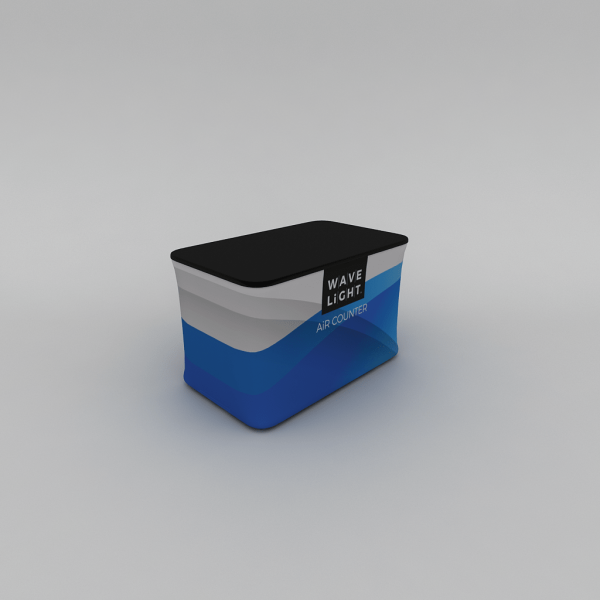 WaveLight Air Backlit Rectangular Inflatable Trade Show Counter