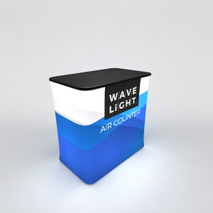 WaveLight Air Backlit Rectangular Inflatable Trade Show Counter