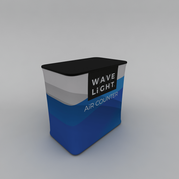 WaveLight Air Backlit Rectangular Inflatable Trade Show Counter